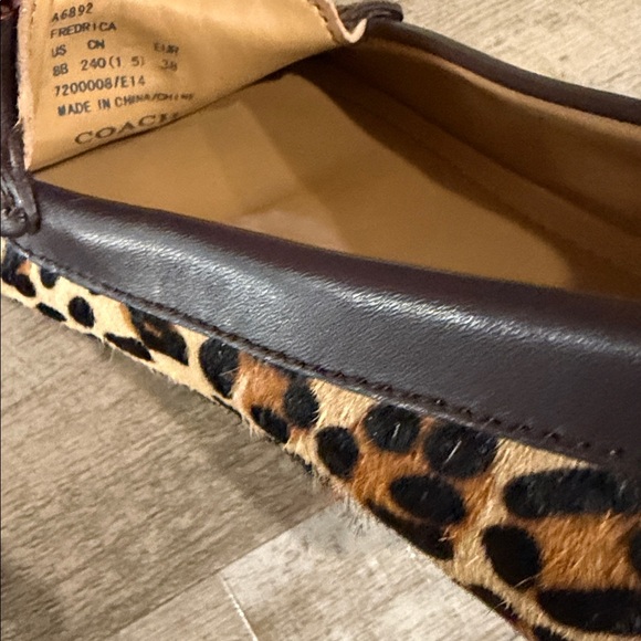 Coach Fredrica Leopard Print Slip-On Loafers - Women's Brown/Beige 8 - Picture 8 of 8